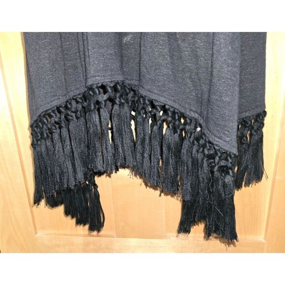 Black Sleeveless Dress With Tassel Hem By Redhaute Size L whimsigoth grunge - Picture 2 of 6